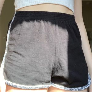 Brandy Melville Black shorts blue cheetah lining